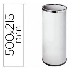 Paraguero metalico 301 blanco aros cromados 50x21,5 cm.