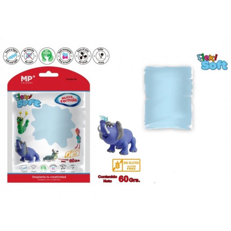 Pasta de moldear MP FLEXI SOFT 60 grs, color azul claro