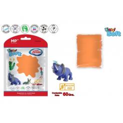 Pasta de moldear MP FLEXI SOFT 60 grs, color naranja neón