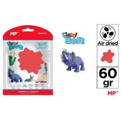 Pasta de moldear MP FLEXI SOFT 60 grs, color rojo