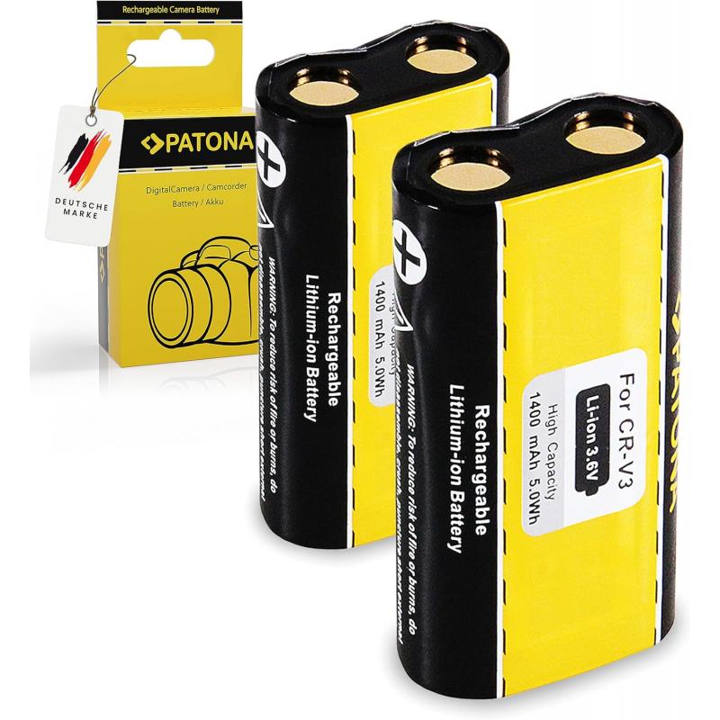 PATONA 2X Bateria CR-V3 Compatible con Kodak EasyShare C300 C360 C530 C663 C743 C875