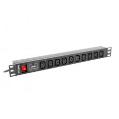 PDU-10I-0200-IEC-BK unidad de distribución de energía (PDU) 1U Negro 10 salidas AC