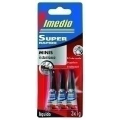 Pegamento Instantaneo  Imedio Super Rapido Mini 3X 1Gr