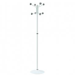 Perchero Cilindro Pie Metalico H-12 8 Bolas 175X37 Blanco