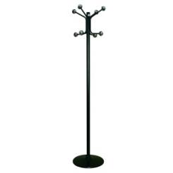 Perchero Cilindro Pie Metalico H-12 8 Bolas 175X37 Negro