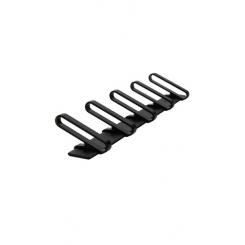 Perchero LIDERPAPEL pared metalico 5 colgadores color negro 430x88x55 mm
