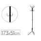 perchero-metalico-q-connect-negro-8-colgadores-173x51-cm