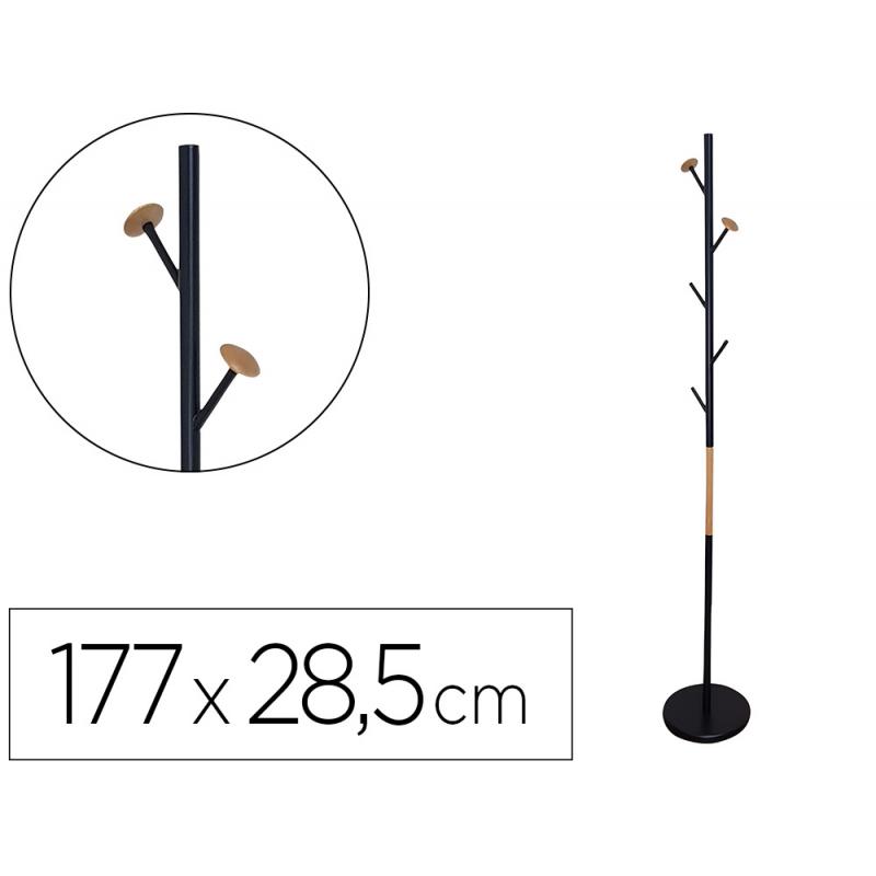 perchero-metalico-q-connect-negro-con-detalles-de-madera-5-colgadores-177x285-cm
