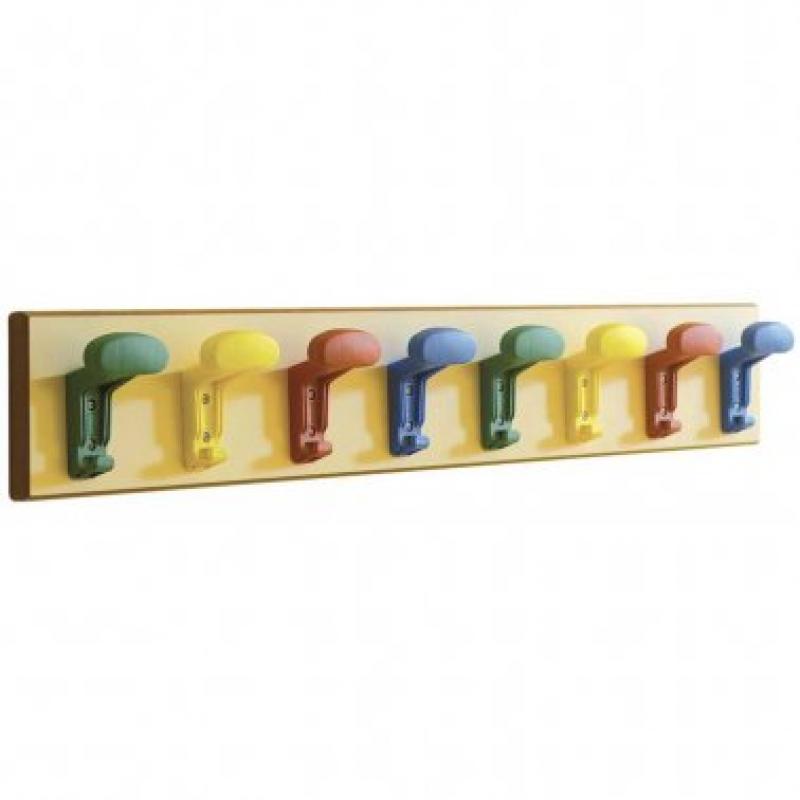 Perchero pared Infantil Tagar 273 8 colgadores de colores