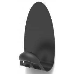 Perchero pared magnético c/colgador metal y gancho espuma. Hasta 5 kgs. Medidas 80x150 mm. Color negro.