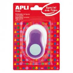 Perforadora APLI Goma EVA 25,4 mm Redondo Lila