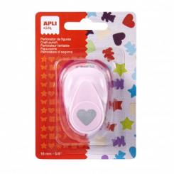 APLI Perforadora Figuras Corazon Rosa