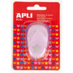 APLI Perforadora Figuras Estrella Lila
