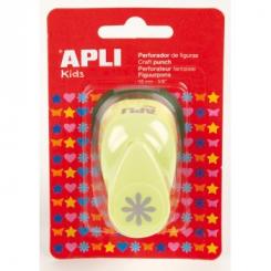 APLI Perforadora Figuras Flor Verde