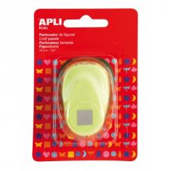 APLI Perforadora Papel Cuadrado Verde   16mm
