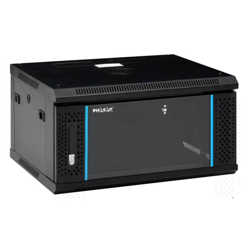 phasak-armario-rack-pro-19-6u-600-x-450-negro-con-ventilacion-pho-2106-montado