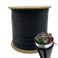 Phasak BOBINA DE CABLE RJ45 FTP PHR 672 CAT.6/ 305M/ GRIS cable de red Negro Cat6 F/UTP (FTP)