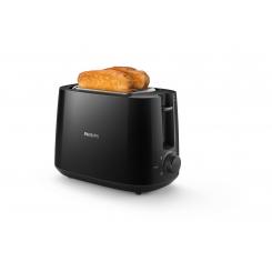 Philips Daily Collection HD2581/90 Tostadora: 2 rebanadas, ranura ancha, negro
