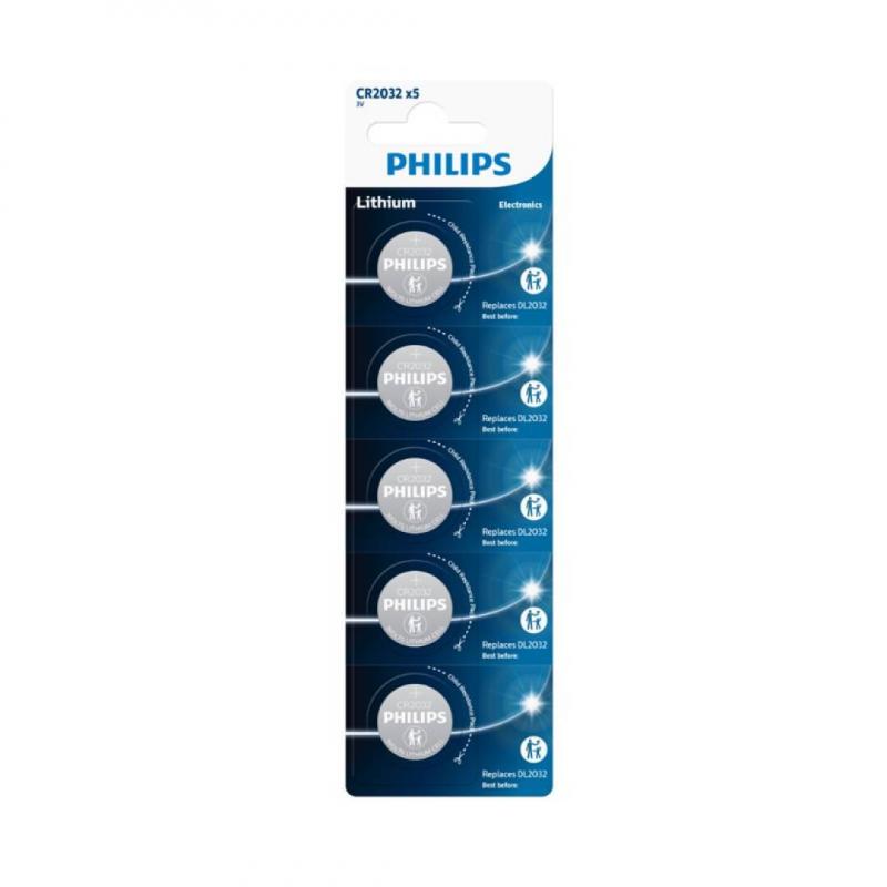 Philips Pila Boton Litio Cr2032 3V Blister 5