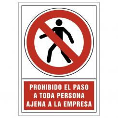 Pictograma SYS Prohibido Paso Persona Ajena