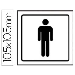 Pictograma Syssa Señal De Aseos Caballeros En PVC 105X105 mm