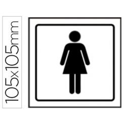 Pictograma Syssa Señal De Aseos Señoras En PVC 105X105 mm