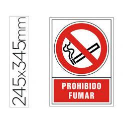 Pictograma Syssa Señal De ProhiBICion Prohibido Fumar En PVC 245X345 mm