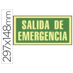 Pictograma Syssa Señal De Salida De Emergencia En PVC Fotoluminiscente 297X148 mm