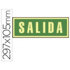 Pictograma Syssa Señal De Salida En PVC Fotoluminiscente 297X105 mm