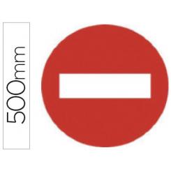 Pictograma Syssa Señal Vial Entrada Prohibida En Acero Galvanizado 500 mm