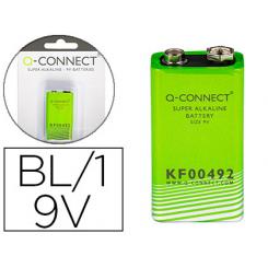 Pila Q-CONNECT alcalina 9v blister con 1 unidad