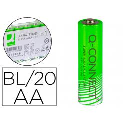 Pila Q-CONNECT alcalina AA paquete con 20 unidades