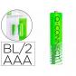 Pila Q-CONNECT Alcalina Aaa Recargable Blister De 2 Unidades