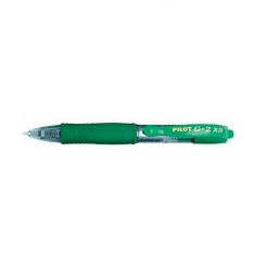 PILOT Bolígrafo G-2 PIXIE Verde , Retráctil , 0,7 mm, trazo 0,4 mm