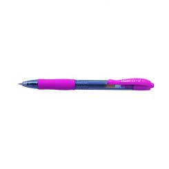 PILOT Boligrafo G-2 Rosa  Retráctil con tinta gel brillante,  0,7 mm, trazo 0,4 mm
