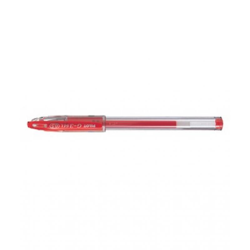 pilot-boligrafo-g-3-rojo-con-capuchon-y-tinta-gel-brillante-05-mm-trazo-03-mm