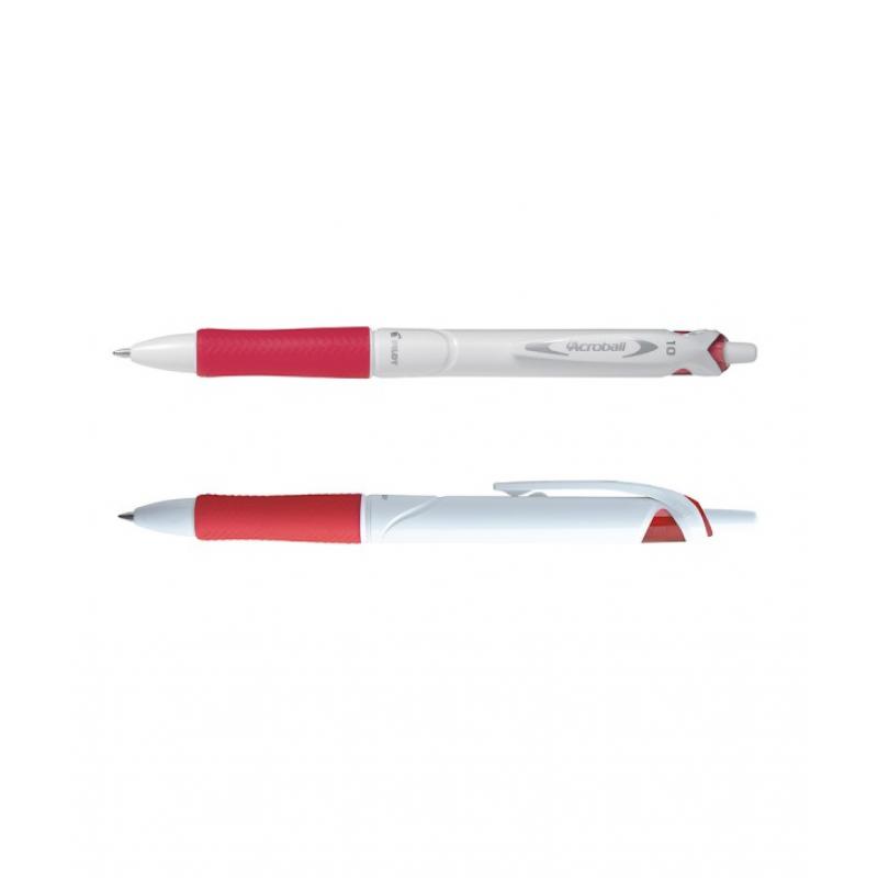 pilot-boligrafo-retractil-10-mm-trazo-04-mm-acroball-white-rojo-begreen