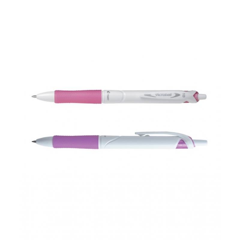 pilot-boligrafo-retractil-10-mm-trazo-04-mm-acroball-white-rosa-begreen