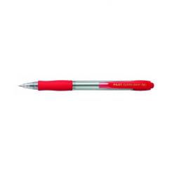 PILOT Boligrafo Retráctil con tinta base aceite Super Grip Rojo