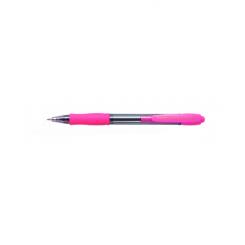 PILOT Bolígrafo Retráctil con tinta base aceite Super Grip Rosa