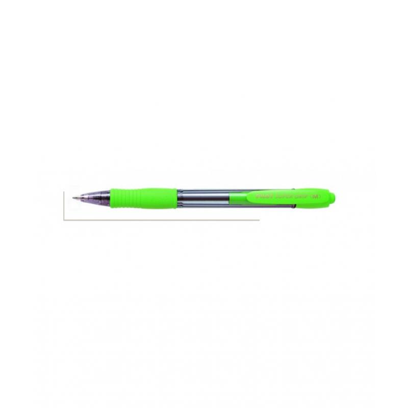 pilot-boligrafo-retractil-con-tinta-base-aceite-super-grip-verde-claro