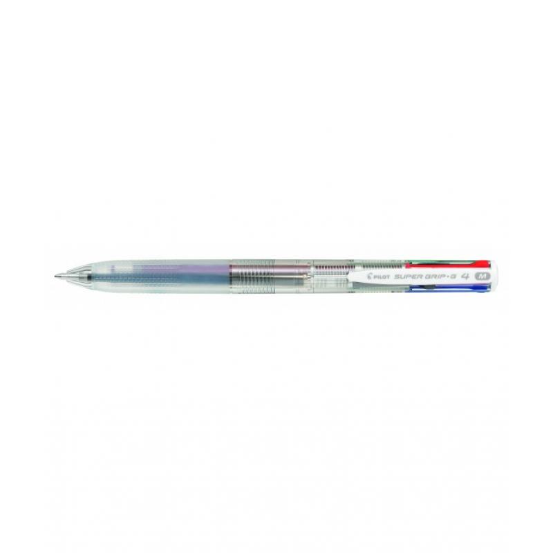 pilot-boligrafo-retractil-supergrip-g-4-colores-cuerpo-color-transparente