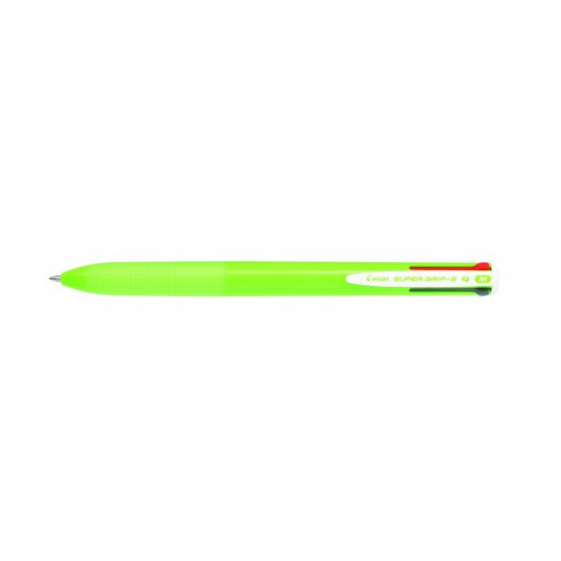 pilot-boligrafo-retractil-supergrip-g-4-colores-cuerpo-color-verde-lima