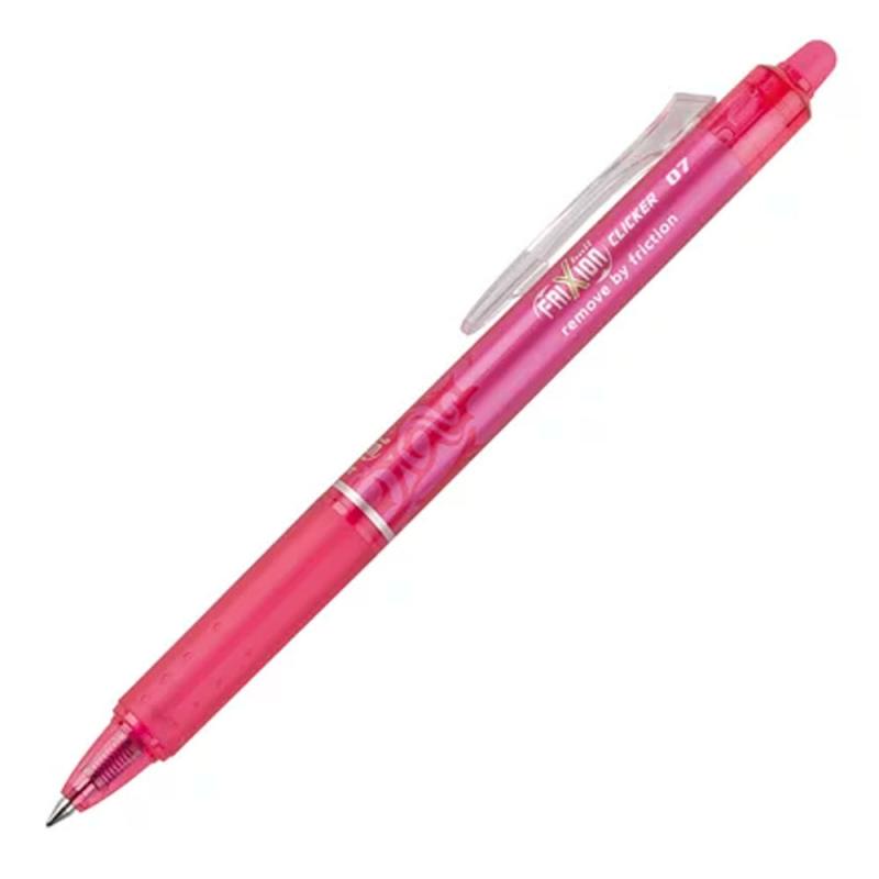 PILOT Bolígrafo Retráctil tinta borrable FRIXION CLICKER Rosa (Blister)