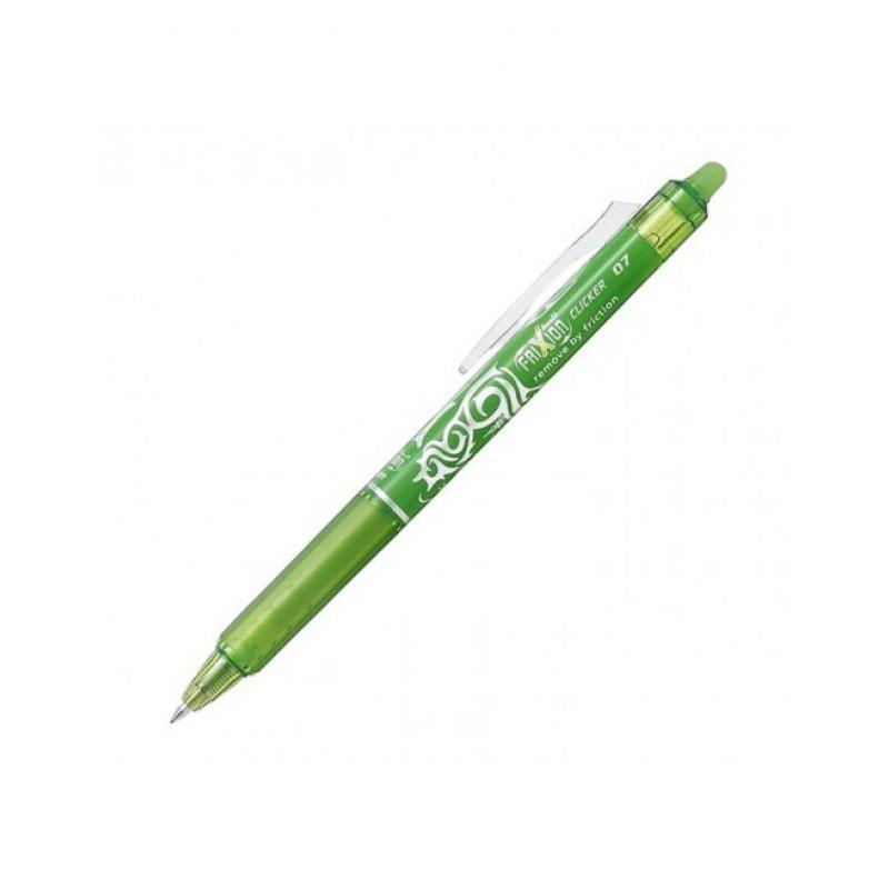 PILOT Bolígrafo Retráctil tinta borrable FRIXION CLICKER Verde Lima (Blister)