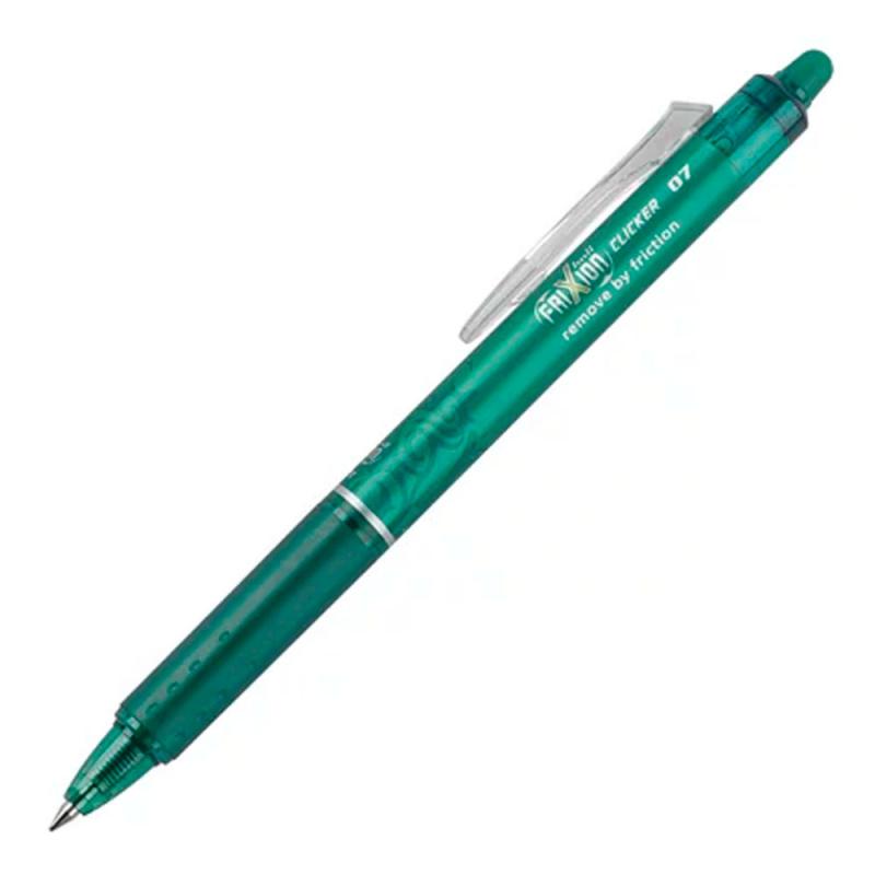 PILOT Bolígrafo retráctil tinta borrable FRIXION POINT Clicker Verde