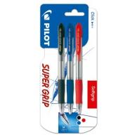 PILOT Bolígrafo Tinta Aceite Super Grip Colores Surtidos blíster 3 ud.