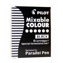 PILOT Caja De 6 Cartuchos Para Parallel Pen Negro