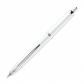 PILOT Pluma CAPLESS con plumín en oro rodiado 18q Retráctil 1500 Décimo Blanco Fino