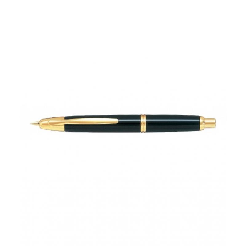 pilot-pluma-capless-con-plumin-en-oro-rodiado-18q-retractil-1500-decimo-negro-fino